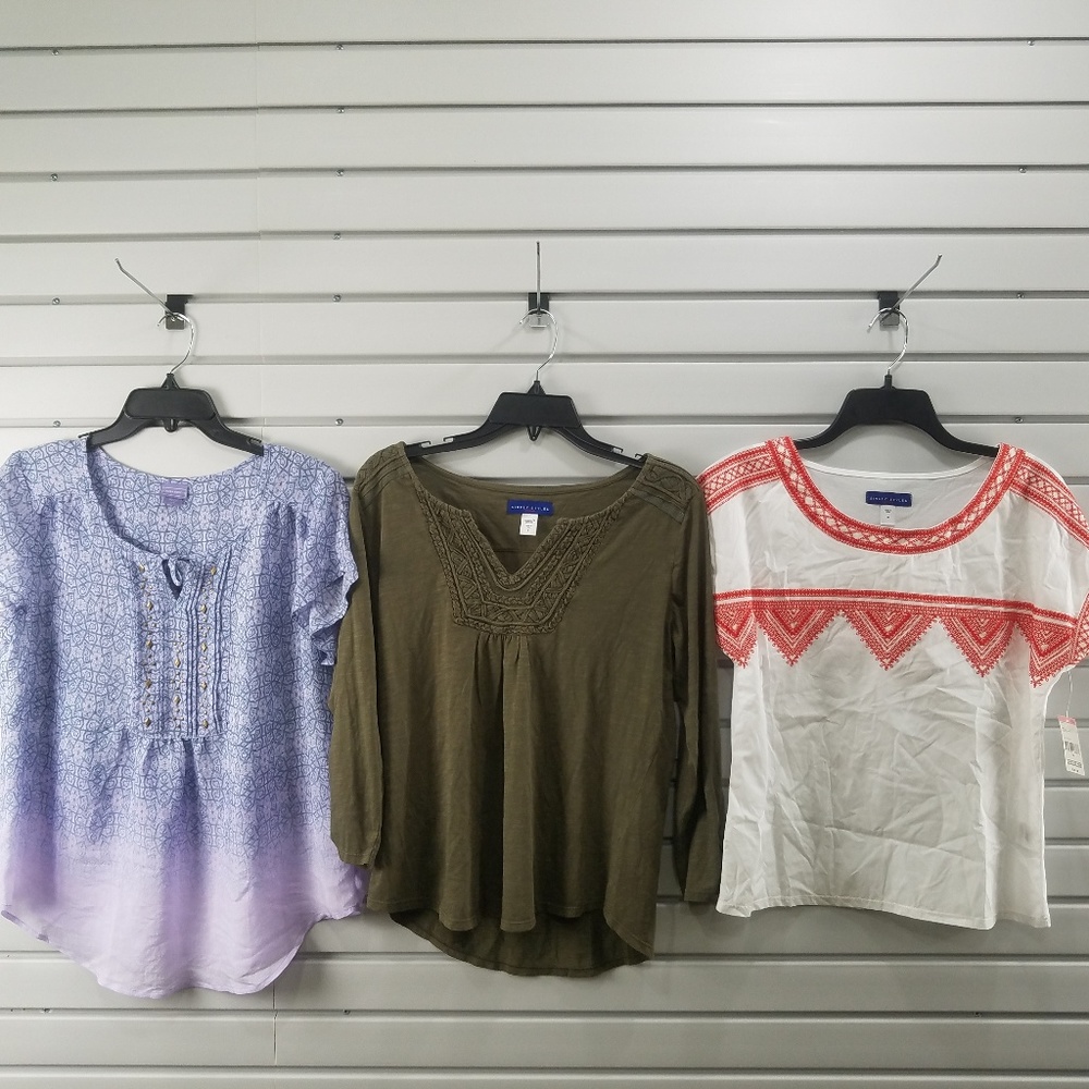 New 3 Pcs Women's Top Blouse Shirt Sweater Tank